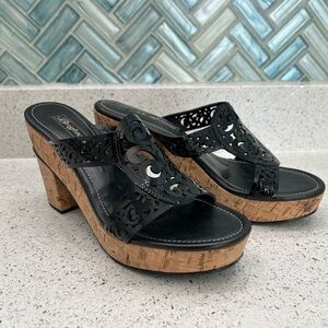 Brighton Leather Scroll Heel